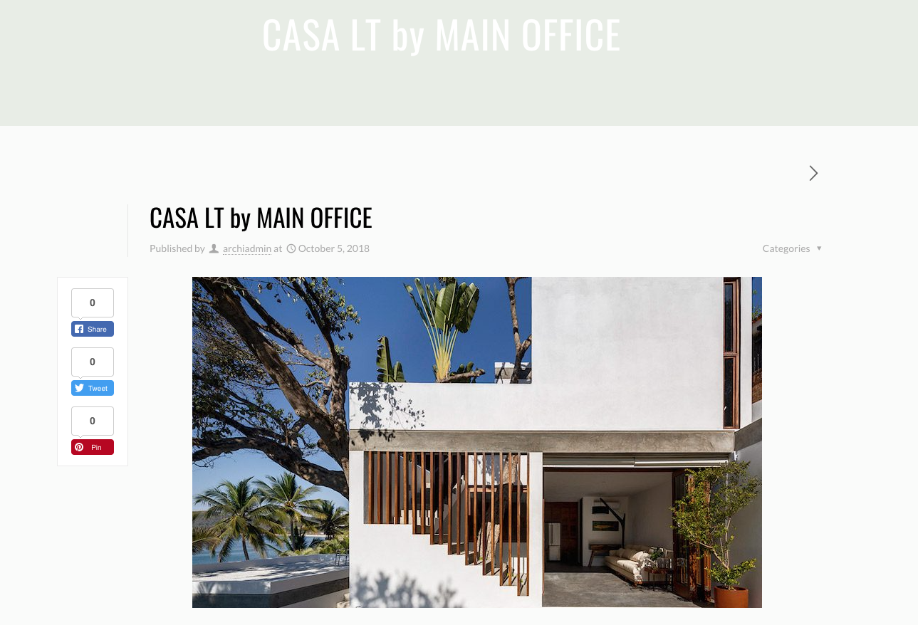 Archi-europe article about Casa Linda Theresia