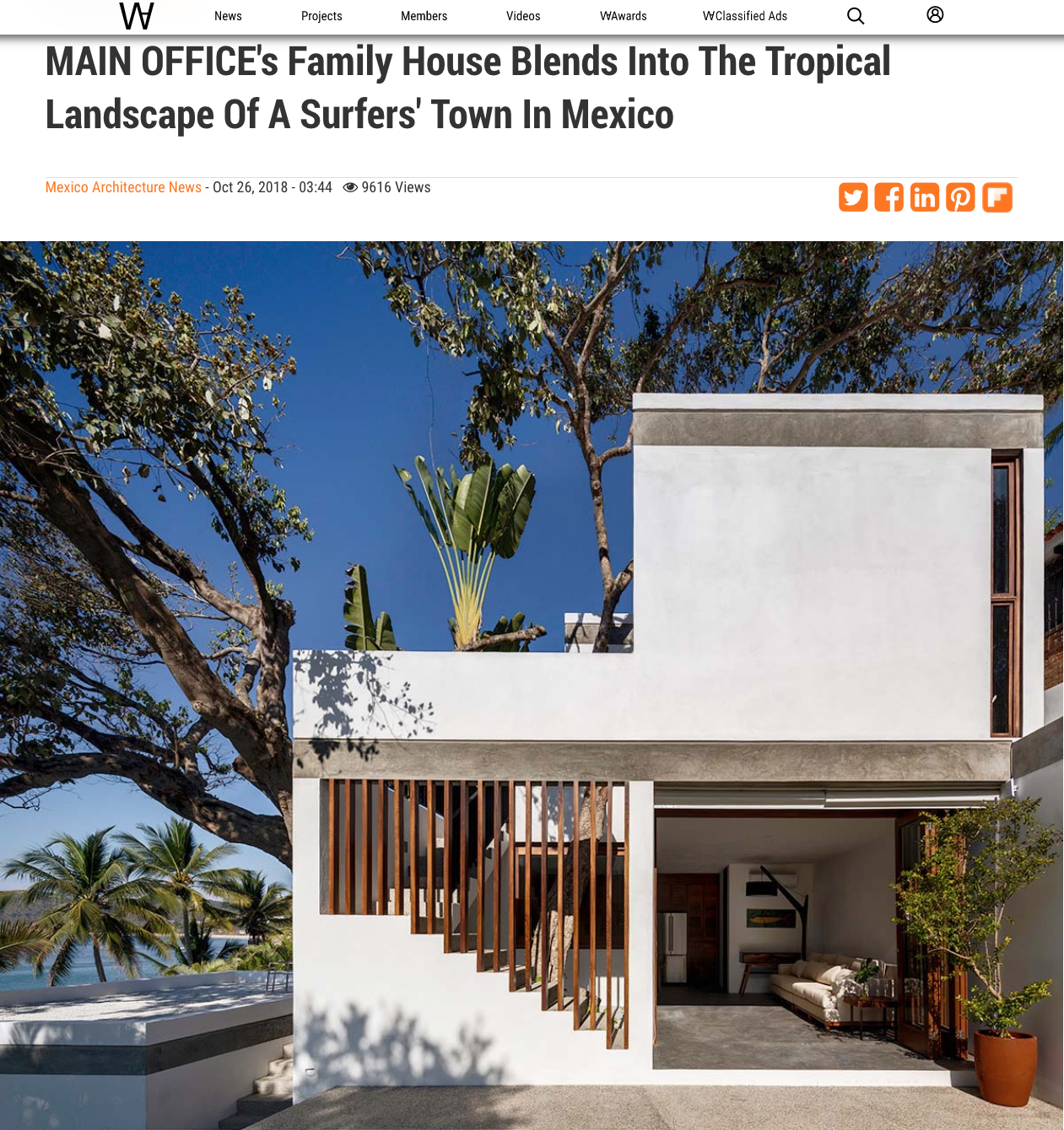 World Architecture article about Main Office design Casa Linda Theresia